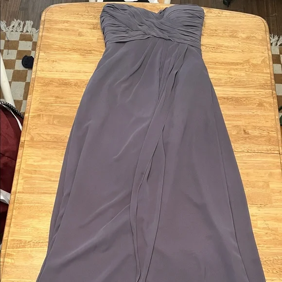 Bill Levkoff Strapless Gown in Deep Lavender - Picture 1 of 3